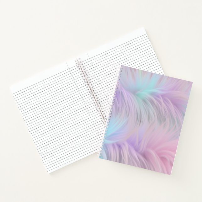 Pastel Rainbow Fur Notizbuch (Innenseite)