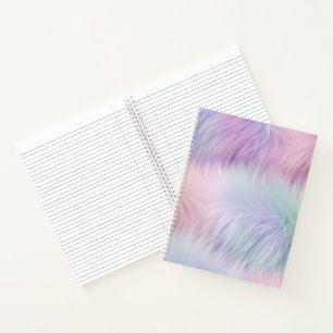 Pastel Rainbow Fur Notizbuch