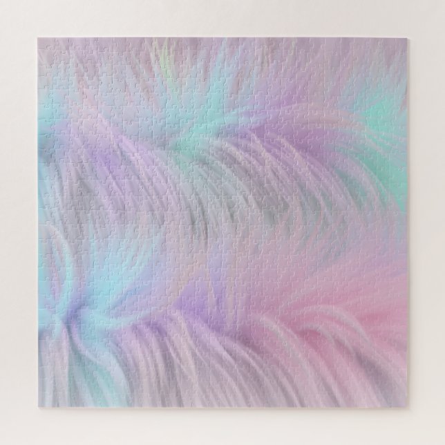 Pastel Rainbow Fur Puzzle (Vertikal)