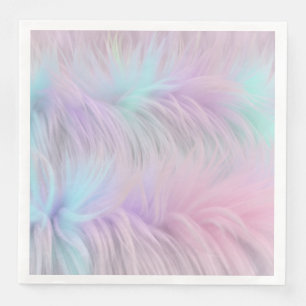Pastel Rainbow Fur Serviette