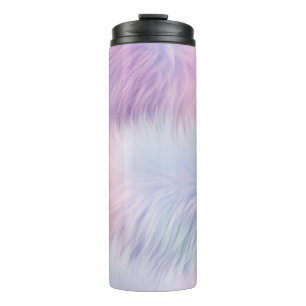 Pastel Rainbow Fur Thermosbecher