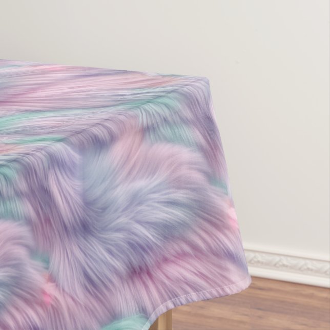 Pastel Rainbow Fur Tischdecke (Beispiel)
