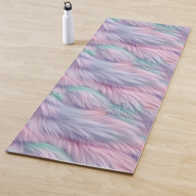 Pastel Rainbow Fur Yogamatte (Beispiel)