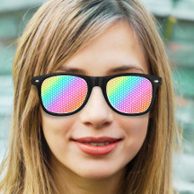 Pastel Rainbow Gay Pride Party Sonnenbrille