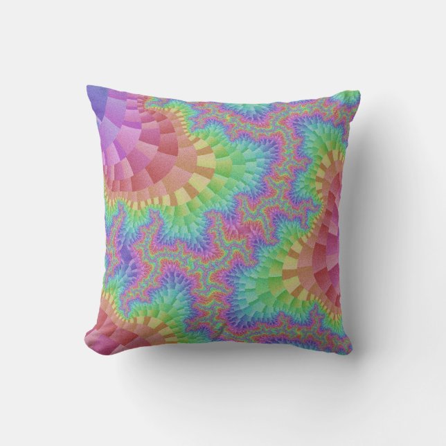Pastel Rainbow Gear Kissen (Vorderseite)
