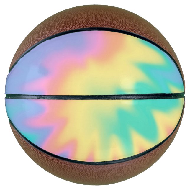 Pastel Rainbow Gefärbte Krawatte  Basketball (Vorderseite)