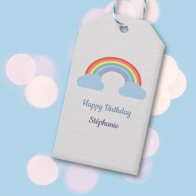 Pastel Rainbow Geschenkanhänger (Pastel Rainbow Gift Tag)