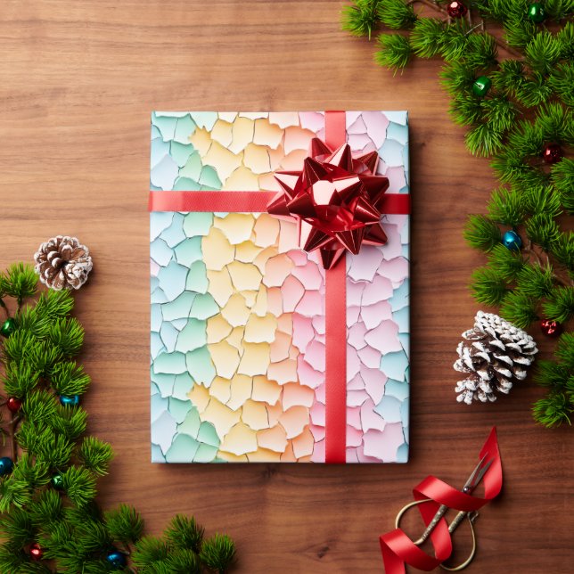 Pastel Rainbow Geschenkpapier (Feiertagsgeschenk)