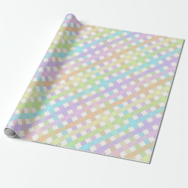 Pastel Rainbow Gingham Kariert Geschenkpapier