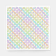 Pastel Rainbow Gingham Kariert
