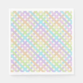 Pastel Rainbow Gingham Kariert Serviette