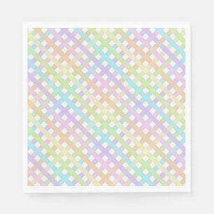 Pastel Rainbow Gingham Kariert Serviette