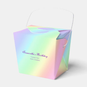 Pastel Rainbow Gradient Geburtstag Vielen Dank Geschenkschachtel
