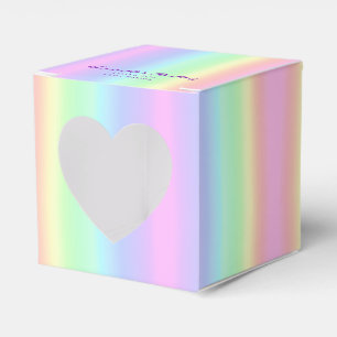 Pastel Rainbow Gradient Geburtstag Vielen Dank Geschenkschachtel