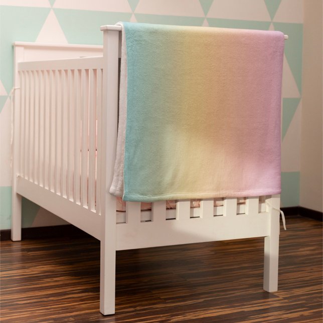 Pastel Rainbow Gradient Ombre Fleecedecke (Von Creator hochgeladen)