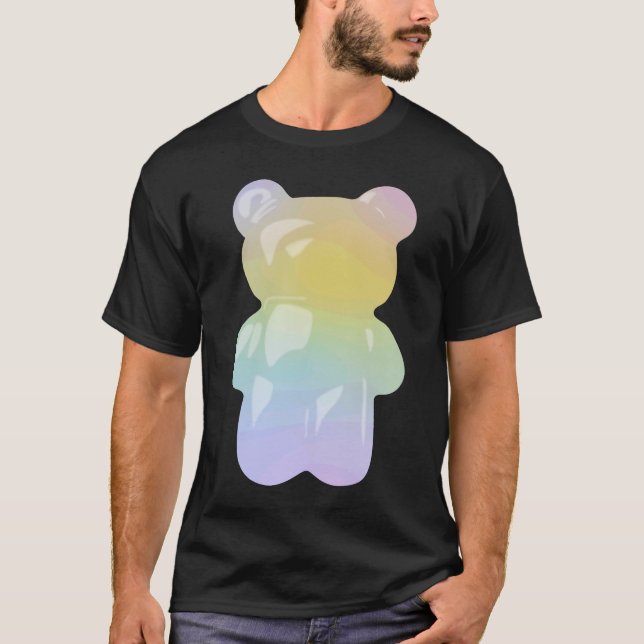 Pastel Rainbow Gummy Bear Candy T-Shirt (Vorderseite)