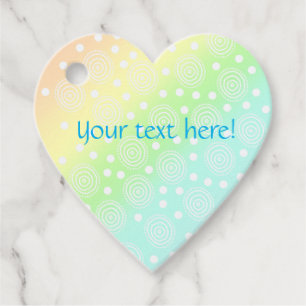 Pastel Rainbow Heart Shaped Favor Tags Geschenkanhänger