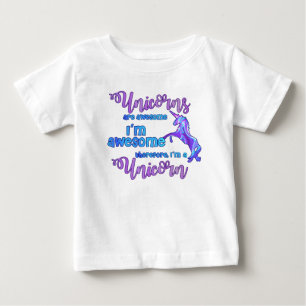 Pastel Rainbow I bin ein Einhorn Baby T-shirt