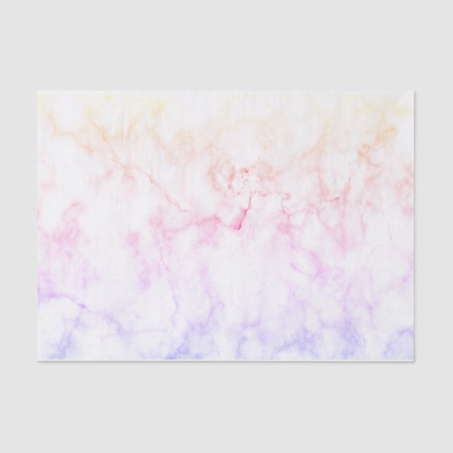 Pastel-Rainbow-Imitat Marmor Seidenpapier (Vorderseite)