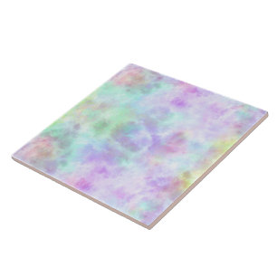 Pastel Rainbow Krawatte-Dye Aquarellmalerei Fliese