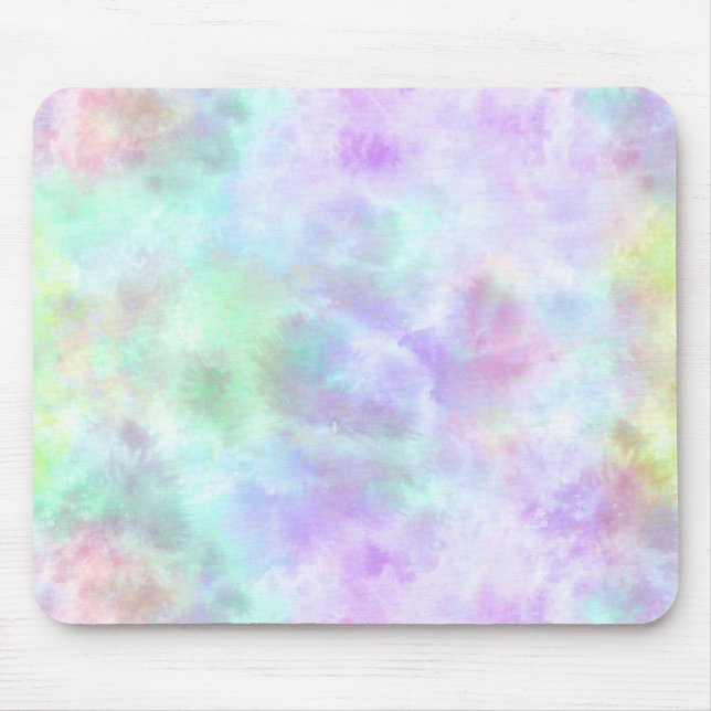 Pastel Rainbow Krawatte-Dye Aquarellmalerei Mousepad (Vorne)