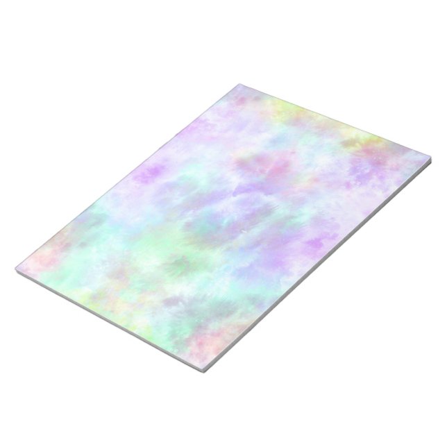 Pastel Rainbow Krawatte-Dye Aquarellmalerei Notizblock (angewinkelt)