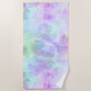 Pastel Rainbow Krawatte-Dye Aquarellmalerei Strandtuch