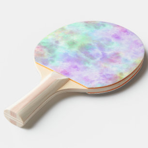 Pastel Rainbow Krawatte-Dye Aquarellmalerei Tischtennis Schläger