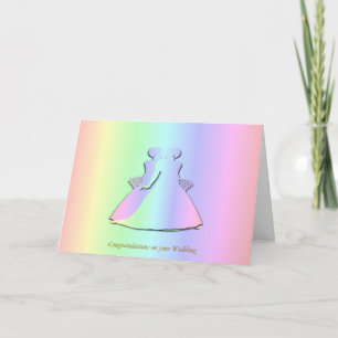 Pastel Rainbow Lesbian Wedding Card Karte