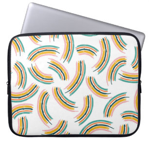 Pastel Rainbow Lines: Vintag nahtlos Laptopschutzhülle