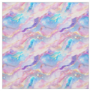 Pastel-Rainbow-Marmor mit Gold Glitzer Stoff