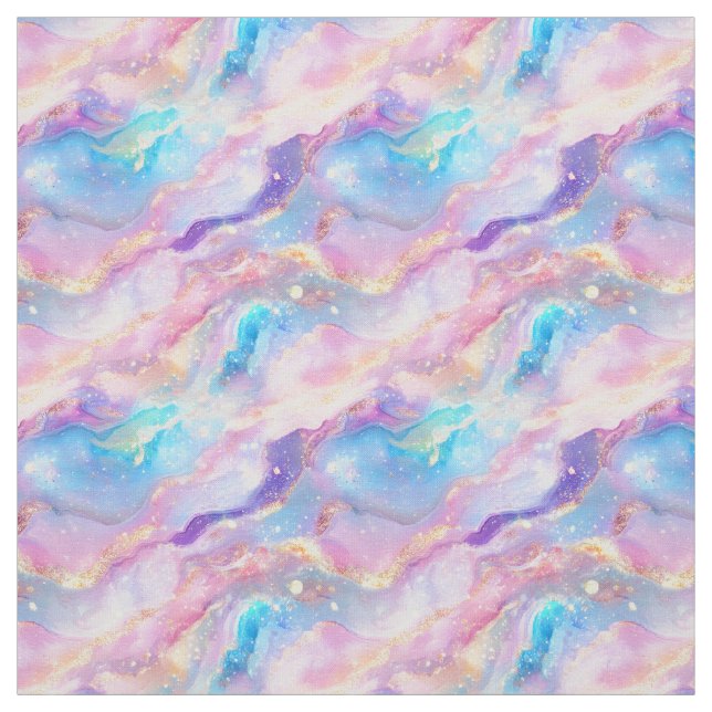 Pastel-Rainbow-Marmor mit Gold Glitzer Stoff (Muster)