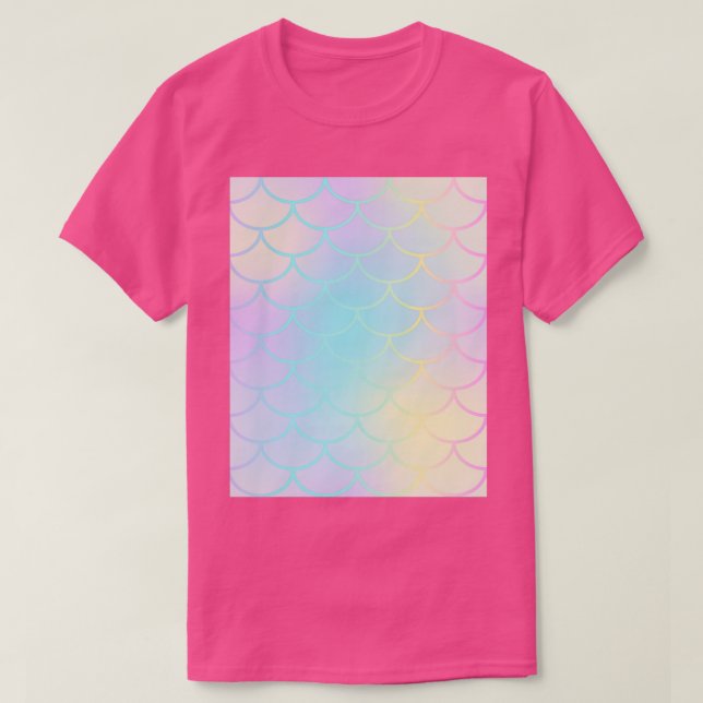 Pastel Rainbow Mermaid T-Shirt (Design vorne)