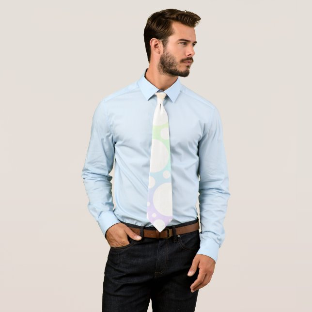 Pastel Rainbow mit Polka Dots Neck Tie Krawatte (Beispiel)