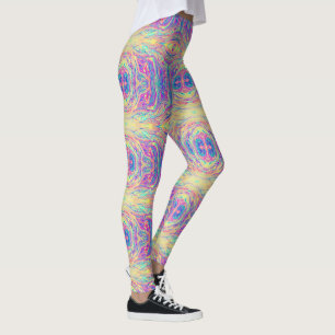 Pastel Rainbow Oil Slick Leggings Van Life