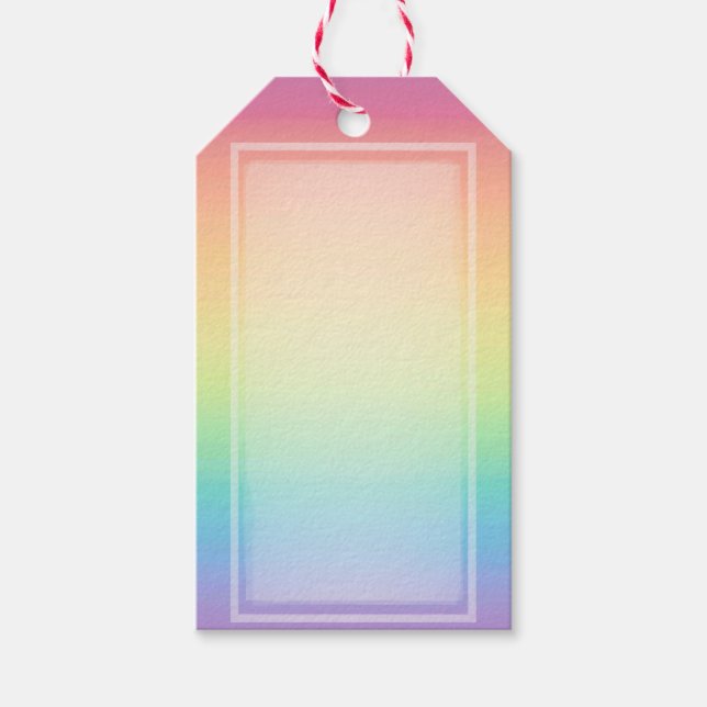 Pastel Rainbow Ombre Custom Geschenkanhänger (Vorderseite)