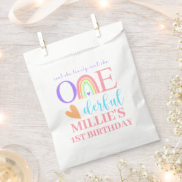 Pastel Rainbow ONEderful 1st Birthday Favor bags Geschenktütchen