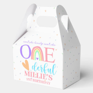 Pastel Rainbow ONEderful First Birthday Gevor Box Geschenkschachtel