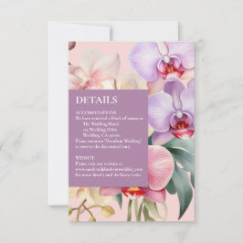 Pastel Rainbow Orchids Details Umschließungskarten RSVP Karte
