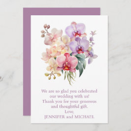 Pastel Rainbow Orchids Wedding Danke Notiz