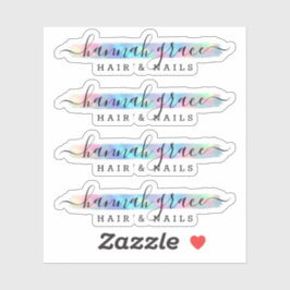 Pastel Rainbow Paint Swash Chic Logo Custom Decal Aufkleber