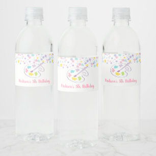 Pastel Rainbow Party Geburtstag Wasserflaschenetikett