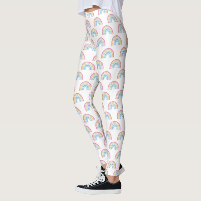 Pastel Rainbow Pattern Leggings (Links)