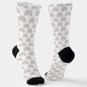 Pastel Rainbow Pattern Socken