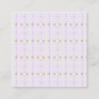 Pastel Rainbow Pattern Square Business Card Quadratische Visitenkarte