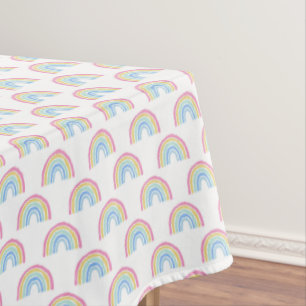 Pastel Rainbow Pattern Tischdecke