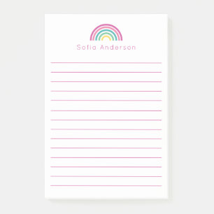 Pastel Rainbow Personalisiert Linde Post-it Klebezettel