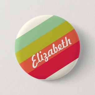 Pastel Rainbow Personalisiert Name Button