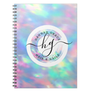 Pastel Rainbow Personalisiertes Logo Eleganter Sty Notizblock