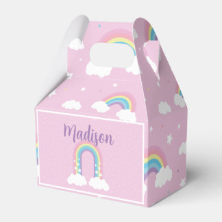 Pastel Rainbow Pink Favor Box Geschenkschachtel